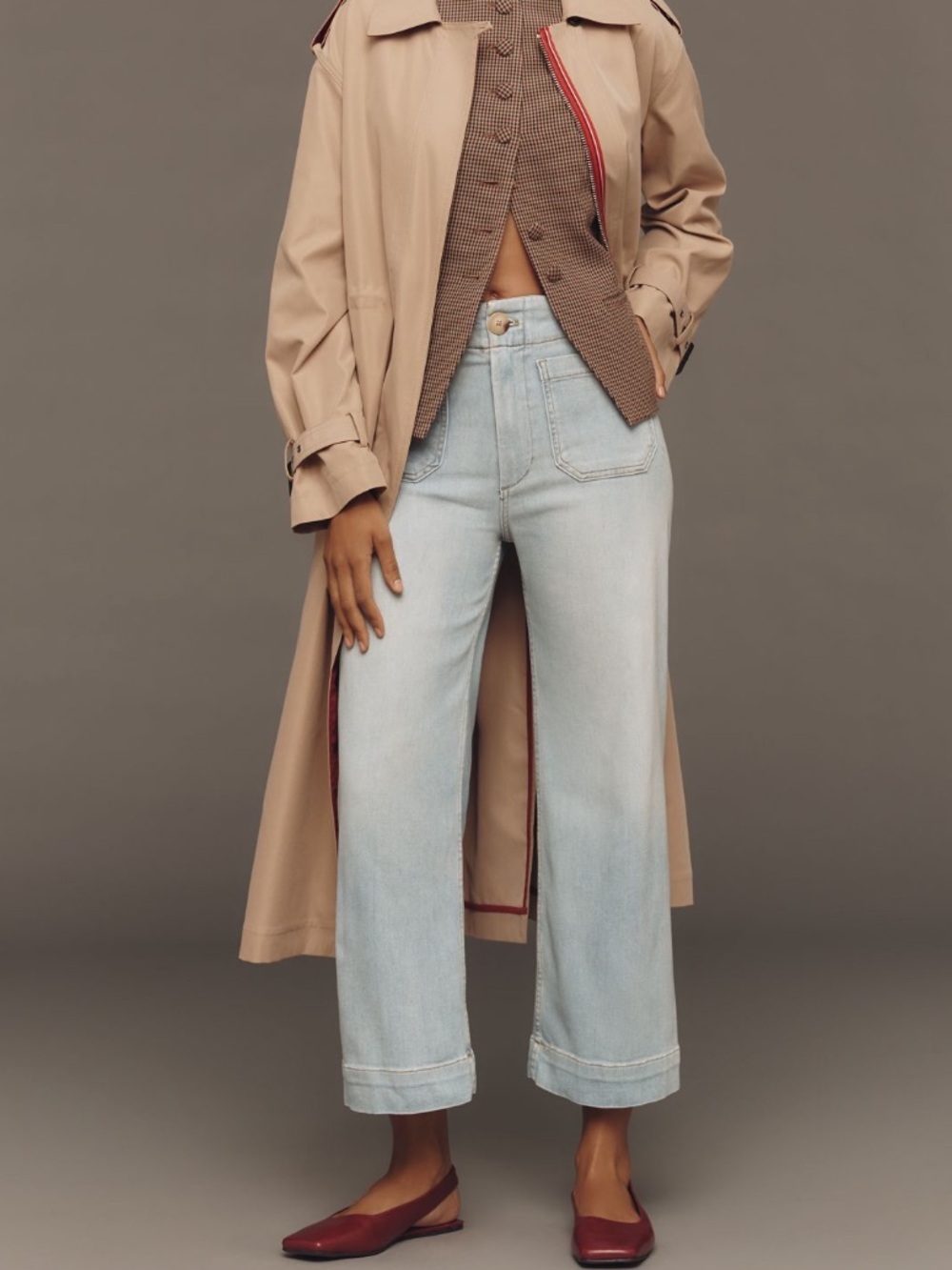 Anthropologie Maeve The Colette Crop Wide Leg Denim Jeans | Women’s Size 31P